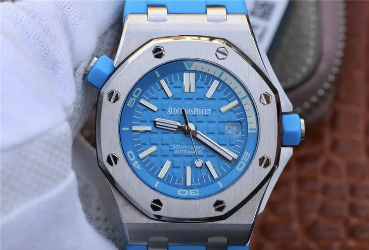 Audemars Piguet Royal Oak Offshore Diver 15710ST.OO.A032CA.01 JF Factory 1:1 Best Edition Replica Watch Blue Strap